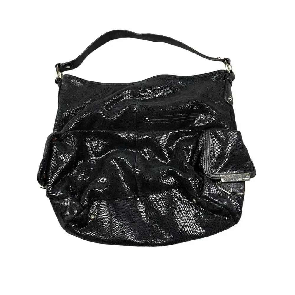 B. Makowsky Black Pearl Medium Rachel Tote‎ Bag